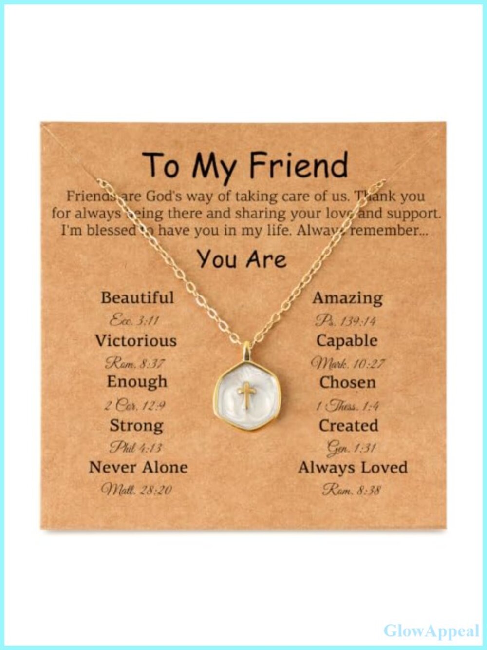 14K Gold Plated Stainless Steel Oval Cross Pendant Necklace 18.5 In